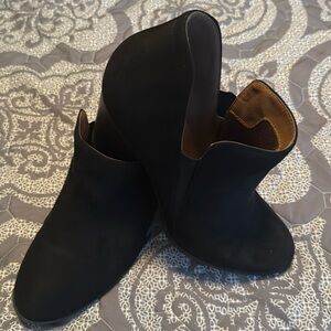 Cute black suede booties